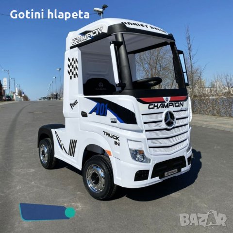 Акумулаторен КАМИОН Mercedes ACTROS Licensed Със ремарке 2X12V МР4, снимка 4 - Други - 33229538