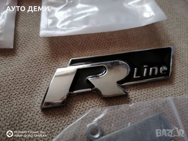 Метални емблеми за монтаж на предна решетка Volkswagen R line за кола автомобил джип , снимка 5 - Аксесоари и консумативи - 33655579