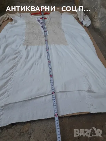 Соц Стара Ленена Риза Нощница., снимка 11 - Антикварни и старинни предмети - 48912927