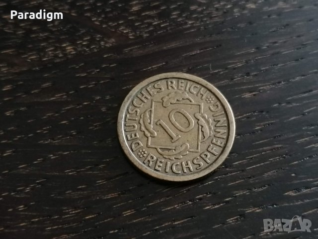 Райх монета - Германия - 10 пфенига | 1925г.; серия A, снимка 1 - Нумизматика и бонистика - 27155925