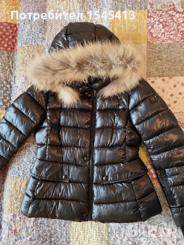 Зимно яке с яка от естествен косъм ., снимка 3 - Якета - 52752354