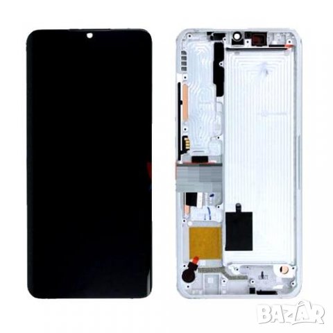 LCD Дисплей за Xiaomi Mi Note 10 Lite (2020) / 5600030F4L00 / Тъч скрийн / Рамка / Бял / Оригинал Se, снимка 1 - Резервни части за телефони - 33303604
