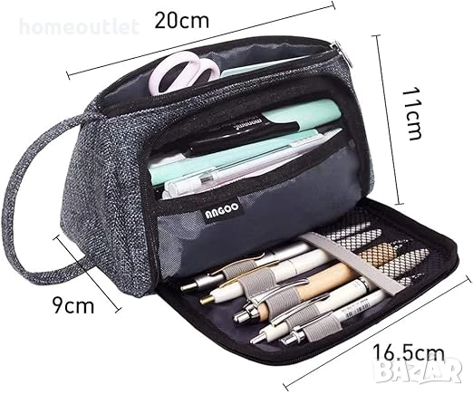 ПРОМОЦИЯ Текстилен несесер, сив меланж X0017CC8QH, снимка 5 - Ученически пособия, канцеларски материали - 50849872