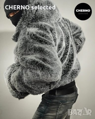 ZARA Яке от изкуствен косъм с качулка – Размер L – Ново без етикети, снимка 5 - Якета - 52860348