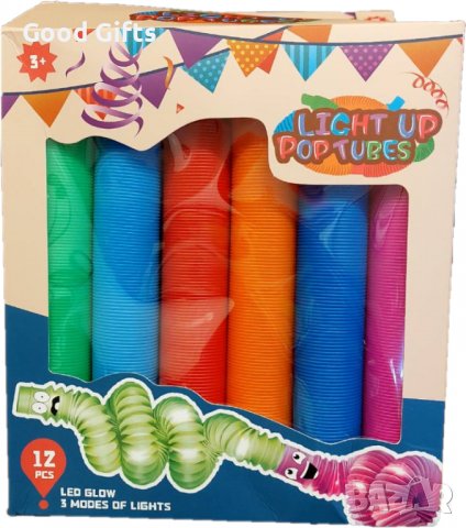 Комплект 12бр. светещи Pop Tubes - страхотни за подарък , парти , рожден ден , нова година, снимка 3 - Други - 38284332