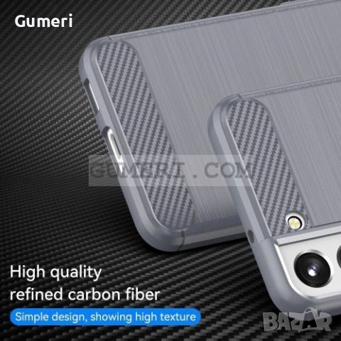 Samsung Galaxy S22 5G Противоударен Силиконов Гръб - Карбон, снимка 11 - Калъфи, кейсове - 36850411