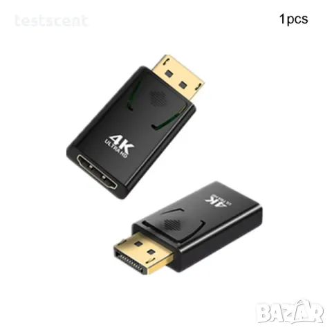 Преходник HD 4K 1080P DisplayPort към HDMI адаптер DP мъжки към женски HD TV HDMI-съвместим видео, снимка 2 - Кабели и адаптери - 47476126