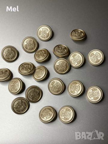 Луксозни златисти метални копчета, кръгли, диаметър: 20мм/2см, снимка 2 - Други - 43898957