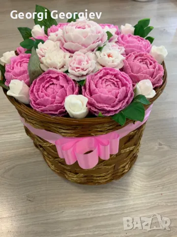 Цветя изработени с глицеринов ароматен сапун 