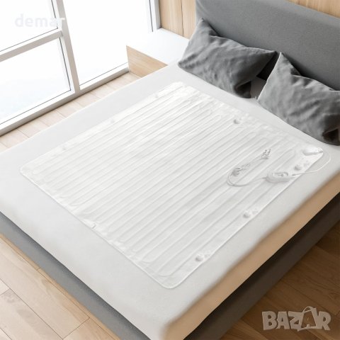  Lisheth Електрическо долно одеяло  120 * 135 см, бяло, може да се пере в пералня, снимка 1 - Олекотени завивки и одеяла - 43931218
