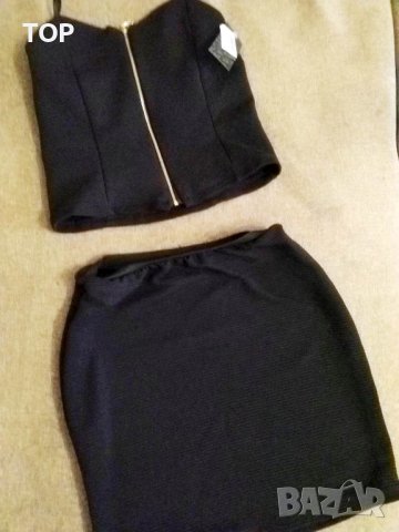 Нов дамски комплект топ и пола, снимка 1