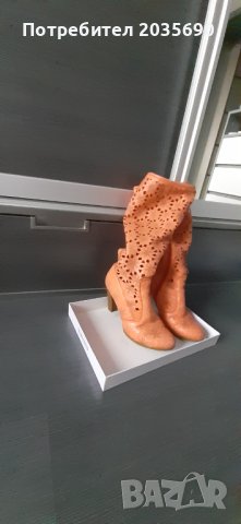 Елегантни летни ботуши естествена кожа , снимка 4 - Дамски обувки на ток - 40865818