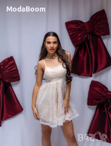 Къса бяла дамска рокля , снимка 3 - Рокли - 48590538