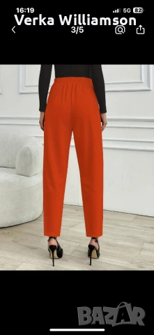 Дамски оранжево червен панталон XXL, снимка 3 - Панталони - 52290503