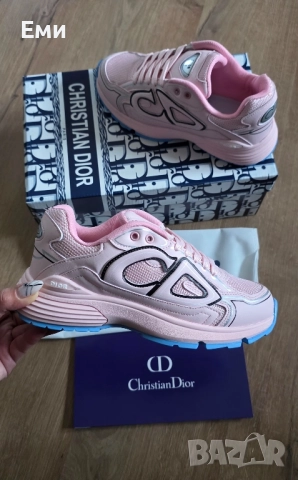 Christian Dior луксозни дамски естествена кожа обувки сникърси маратонки 