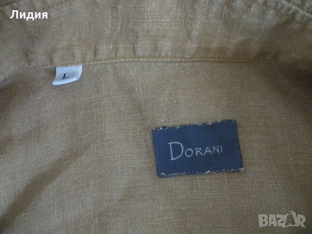 Мъжка риза с къс ръкав от лен  Dorani, снимка 3 - Ризи - 26544266