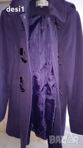 Дамско лилаво палто , снимка 3 - Палта, манта - 39661420