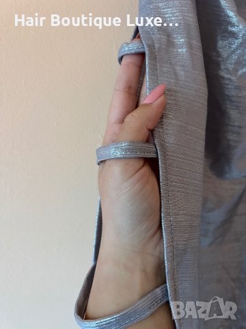 Сребриста къса рокля с гол гръб и регулираща се презрамка ❤️, снимка 3 - Рокли - 44047344