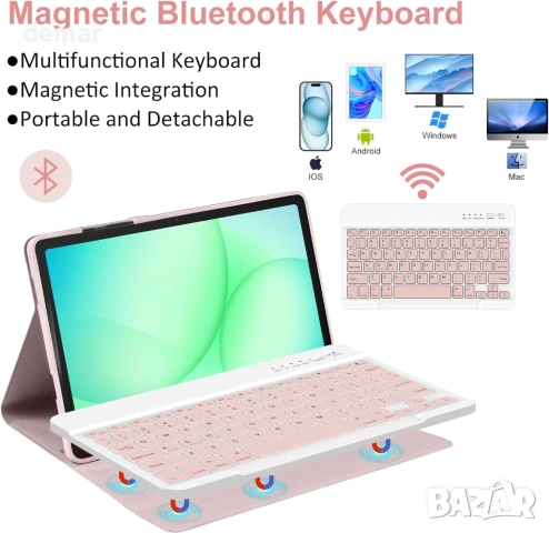 Калъф с клавиатура за Samsung Galaxy Tab A11 plus 2025 Tab A9 Plus 11 инча 2023, снимка 5 - Таблети - 53595333