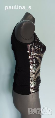 Копринен дизайнерски потник с пайети "Envie" collection / унисайз , снимка 4 - Потници - 36557071