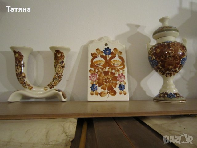  ЧИНИИ ,ВАЗИ :СВЕЩНИЦИ от 50-те години --керамика  КОЛО, снимка 8 - Сервизи - 33427046