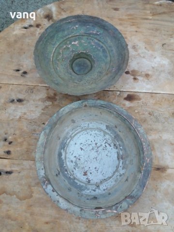 Медни чинии-сахан, снимка 3 - Антикварни и старинни предмети - 32263615