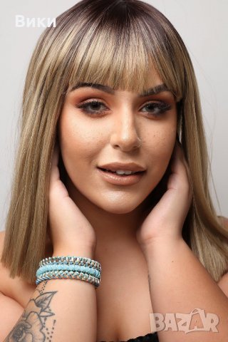 Гривна верига в синьо или розово, снимка 3 - Гривни - 28134301