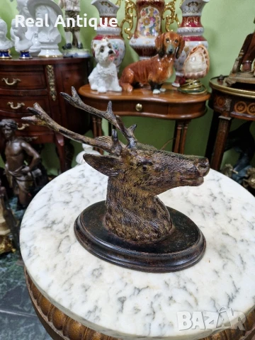 Уникална антикварна френска метална фигура статуетка , снимка 7 - Статуетки - 50893541