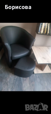 Фотьойл с табуретка еко кожа 