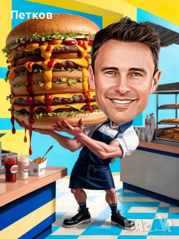 Карикатура по снимка! Уникален подарък за любим човек!, снимка 7 - Картини - 52379727