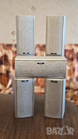 5 броя тонколонки за система 5.1. Комплект предни, задни и център на 4 ома