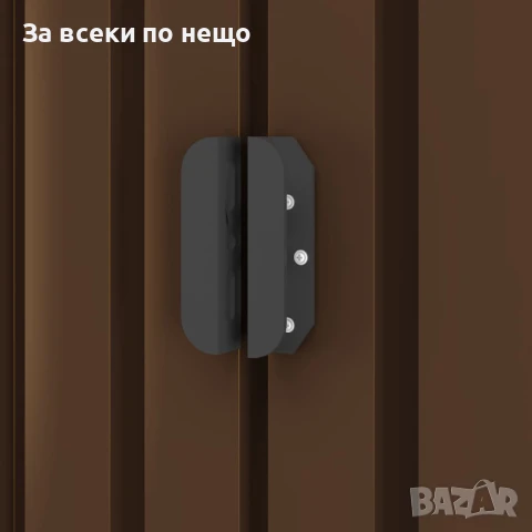 Градинска барака за съхранение, кафява, 194x121x181 см, стомана Код P688, снимка 5 - Градински мебели, декорация  - 50580203