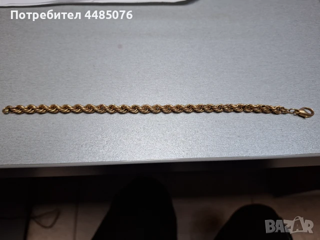 ДАМСКА ЗЛАТНА ГРИВНА ВЕРИЖКА ВЪЖЕ 14К . 1860, снимка 3 - Гривни - 50460338