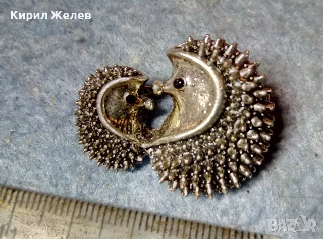 Две СЛАДКИ ТАРАЛЕЖЧЕТА ПОСРЕБРЕНА ФИГУРАЛНА ВИНТИДЖ АРТ БРОШКА 48766, снимка 3 - Други - 48160455