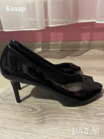 Обувки на висок ток токчета лачени черни, снимка 6 - Дамски обувки на ток - 34766965