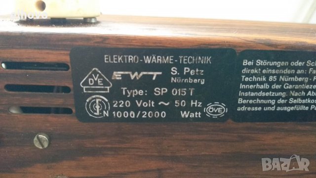 Вентилаторна печка EWT SP 015T, снимка 6 - Отоплителни печки - 39321422