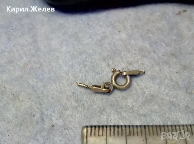 СТАРА СРЕБЪРНА ЗАКОПЧАЛКА СРЕБРО 925 ITALY КАРАБИНКА За ЛАНЧЕ ГРИВНА КОЛИЕ ВЕРИЖКА 49931, снимка 4 - Други - 49525050