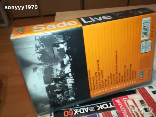 SADE-ORIGINAL HI-FI VHS VIDEO TAPE 2408251058, снимка 8 - Други музикални жанрове - 51470904