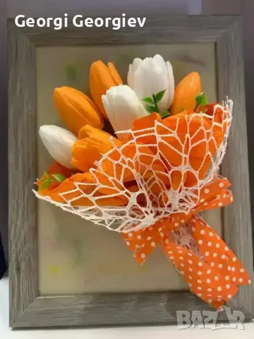 цветя изработени с глицеринов ароматен сапун 