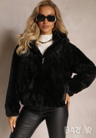 Дамско пухено яке два цвята 