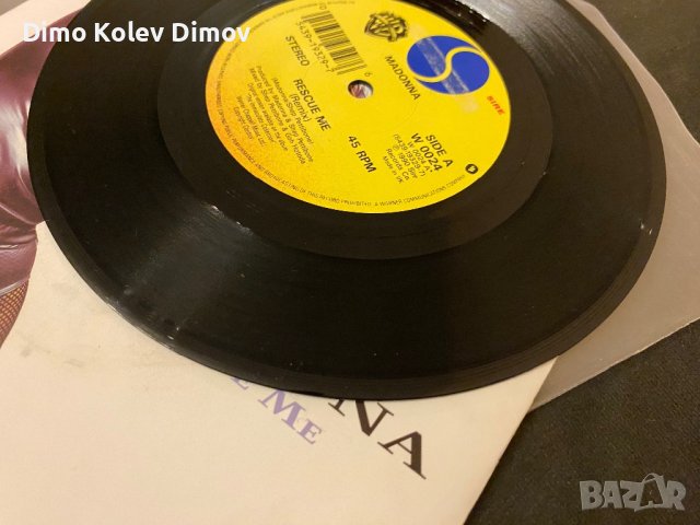 Madonna Vinyl Плоча 7” Rescue me., снимка 3 - Грамофонни плочи - 43242993