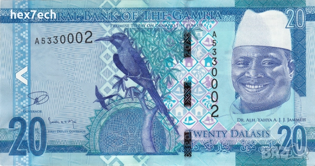 ❤️ ⭐ Гамбия 2015 20 даласи UNC нова ⭐ ❤️, снимка 2 - Нумизматика и бонистика - 52887010