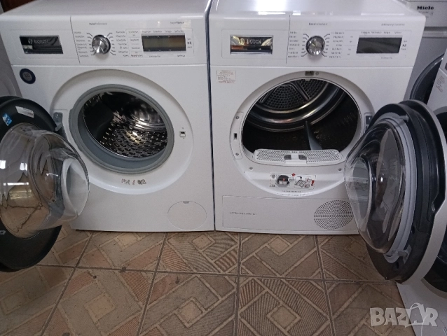 Комплект пералня и сушилня с термопомпа Бош Bosch Home Professional A+++ 8кг 2 години гаранция!, снимка 10 - Перални - 51752243