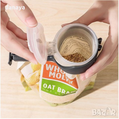 2114 Щипка за пликове с капачка за отсипване, 2 броя в комплект, снимка 4 - Аксесоари за кухня - 32798032