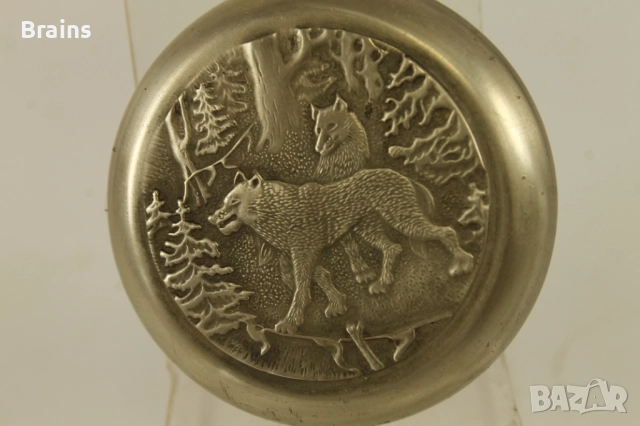 Стар Руски Джобен Часоник МОЛНИЯ С Вълци, снимка 3 - Антикварни и старинни предмети - 51632337