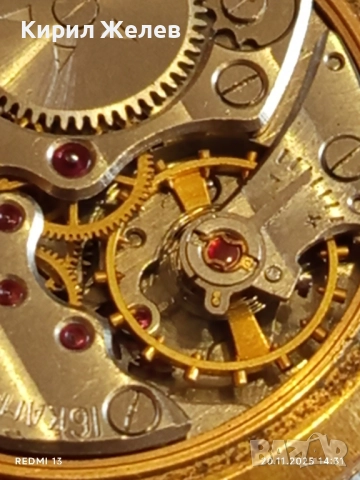 Стар механичен часовник мъжки РАКЕТА СССР 16 камъка позлатен Au за КОЛЕКЦИЯ 52227, снимка 8 - Антикварни и старинни предмети - 52479682