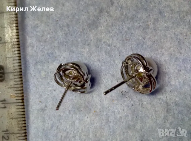 ПРЕКРАСНИ АЖУРНИ ПЕРЛЕНИ СРЕБЪРНИ ОБЕЦИ РОДИРАНО СРЕБРО 925 с НАТУРАЛНИ БЕЛИ ПЕРЛИ 49300, снимка 10 - Обеци - 49682457