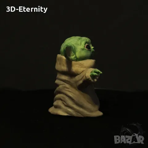 3D Фигура - Бейби Йода, снимка 6 - Колекции - 50044196