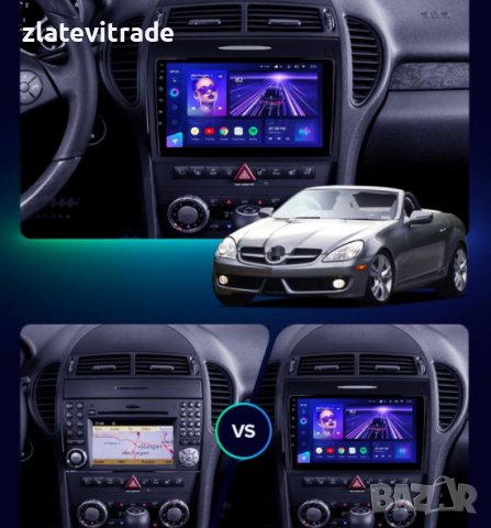 MERCEDES-BENZ SLK R171 - 9" Андроид Навигация ЧЕРЕН, 9410, снимка 4 - Навигация за кола - 36745710