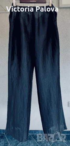 Летен панталон BASLER голям размер, 86% лен 